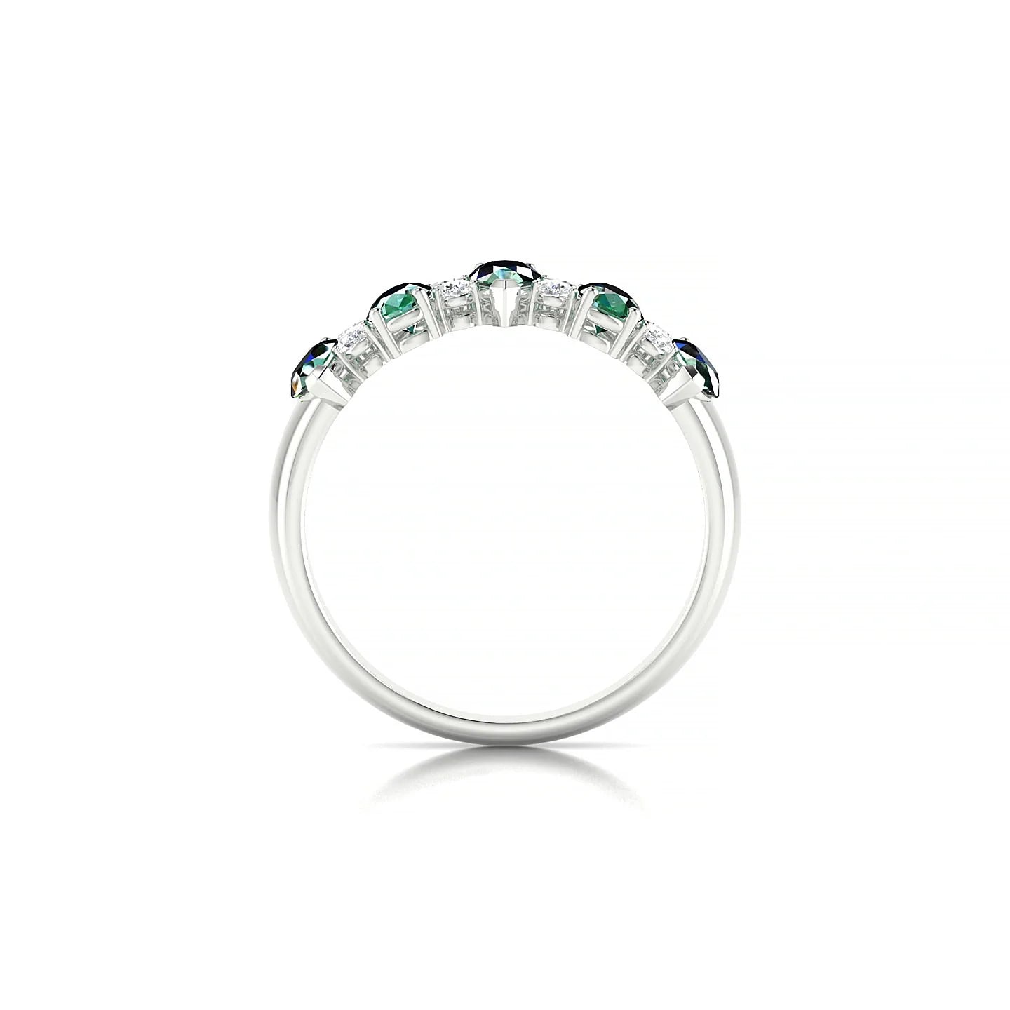 Eminence | 18k White Gold 5 x 3 mm Pear Emerald Ring