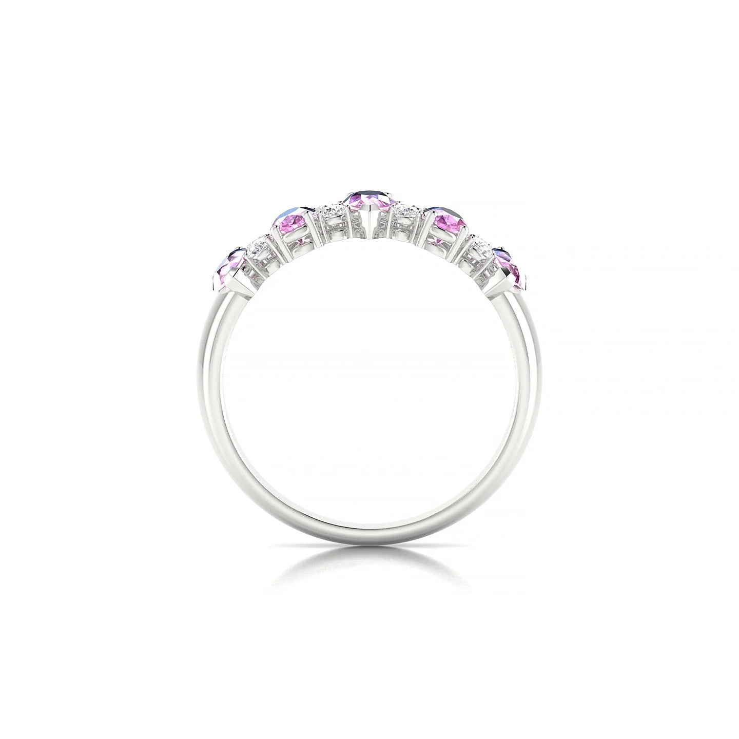 Eminence | 18k White Gold 5 x 3 mm Pear Pink Sapphire Ring