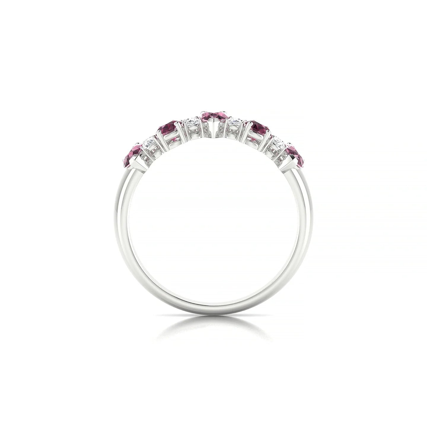 Eminence | 18k White Gold 5 x 3 mm Pear Rhodolite Ring