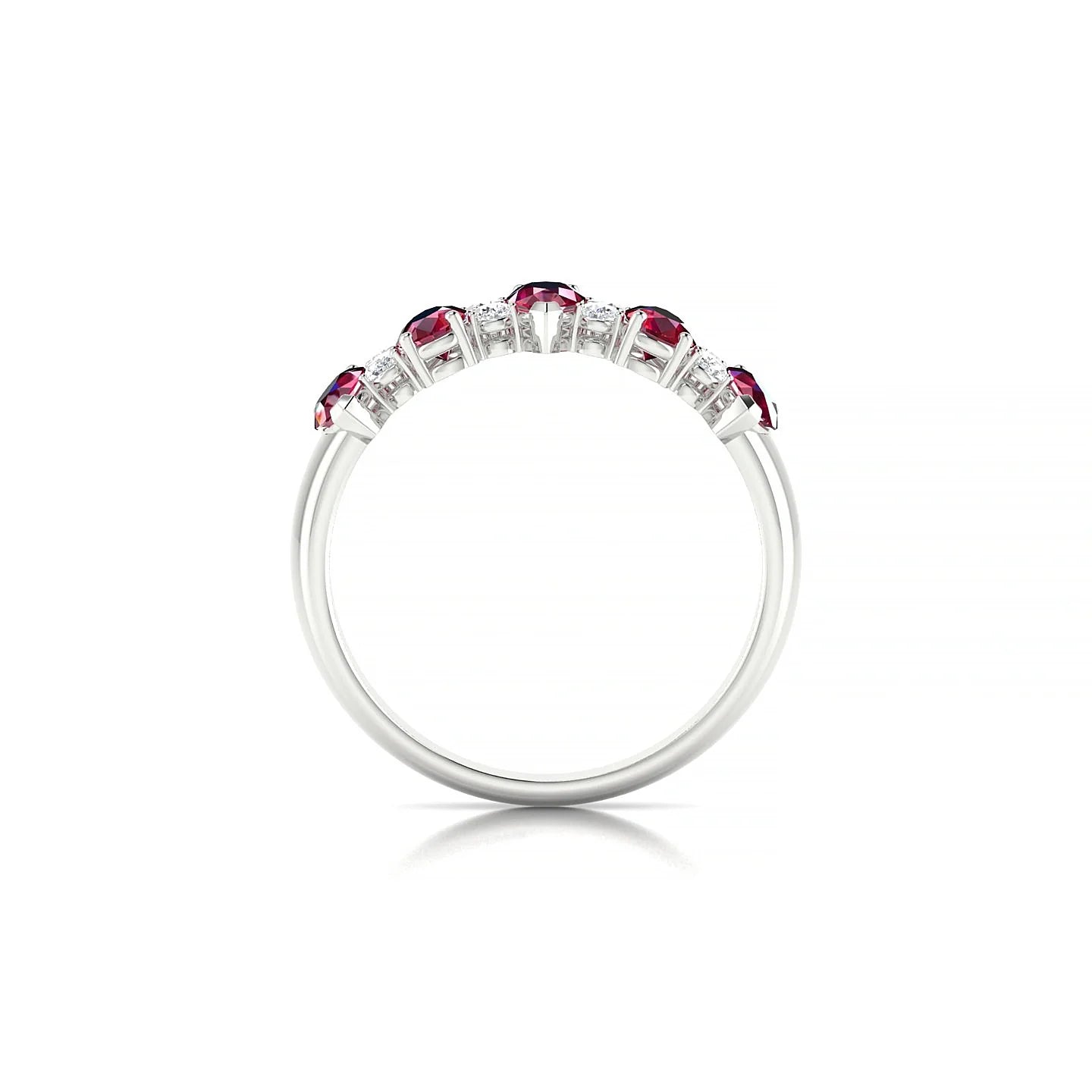 Eminence | 18k White Gold 5 x 3 mm Pear Ruby Ring