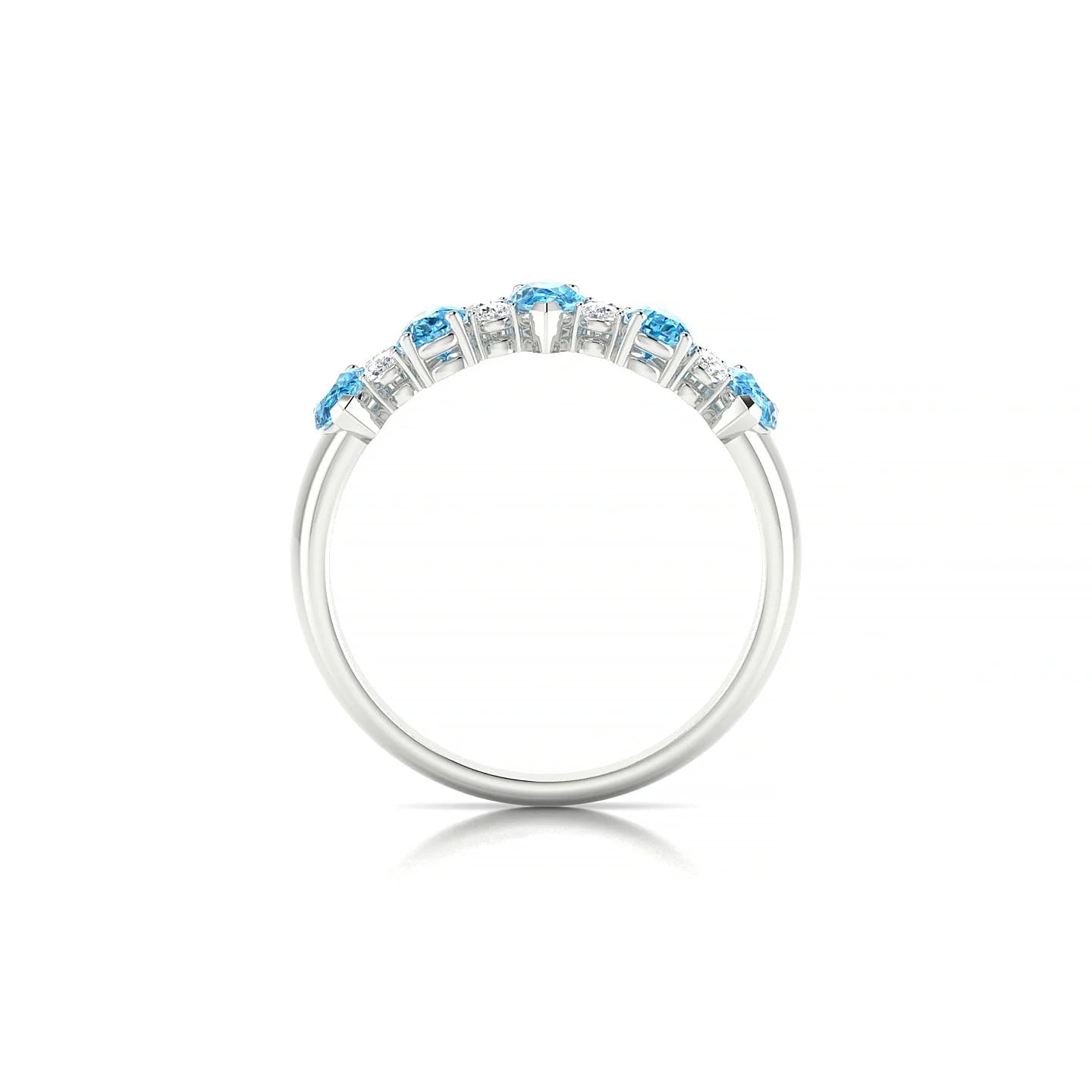 Eminence | 18k White Gold 5 x 3 mm Pear Topaz Ring