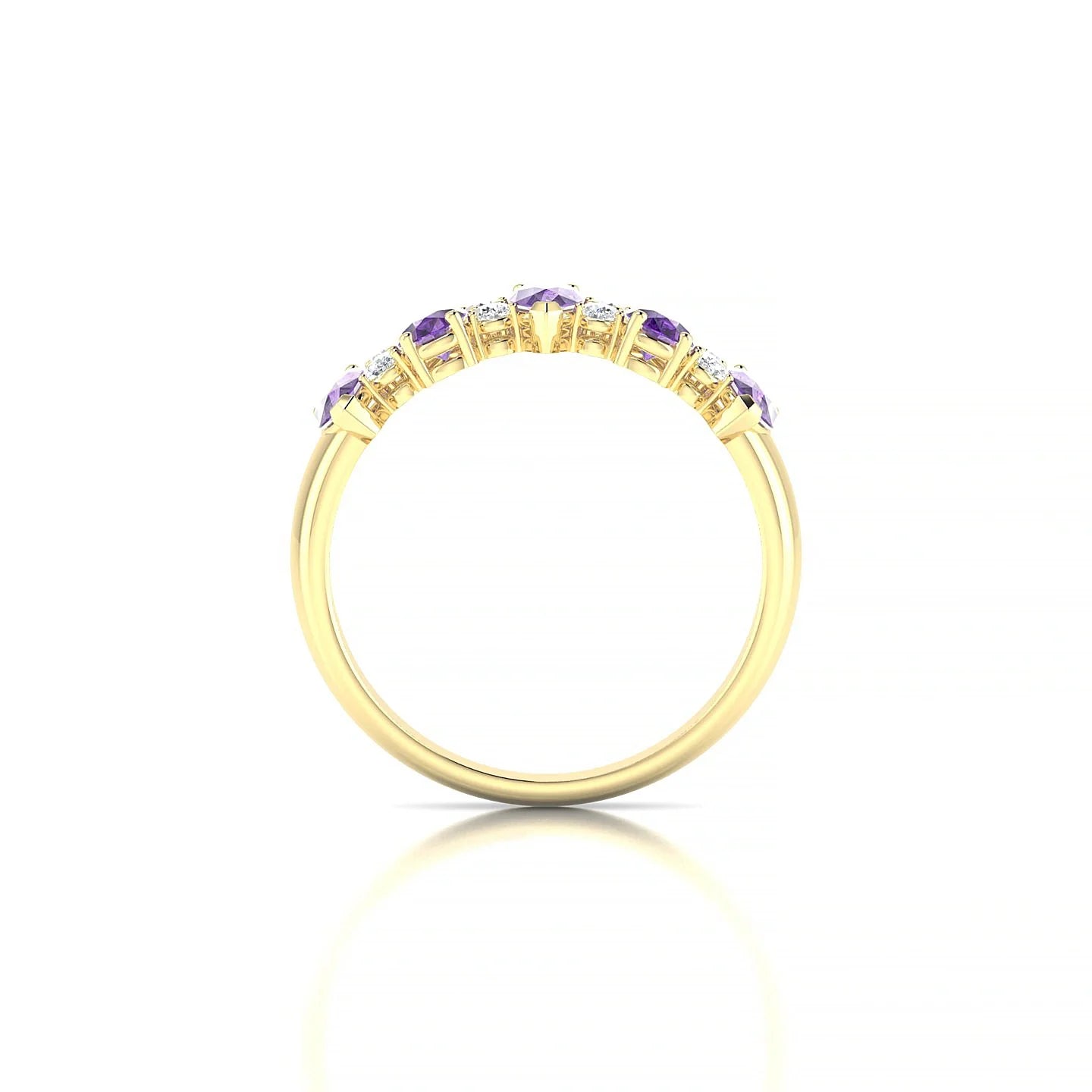 Eminence | 18k Yellow Gold 5 x 3 mm Pear Amethyst Ring