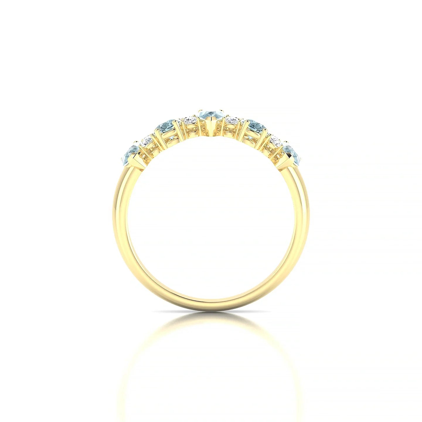 Eminence | 18k Yellow Gold 5 x 3 mm Pear Aquamarine Ring