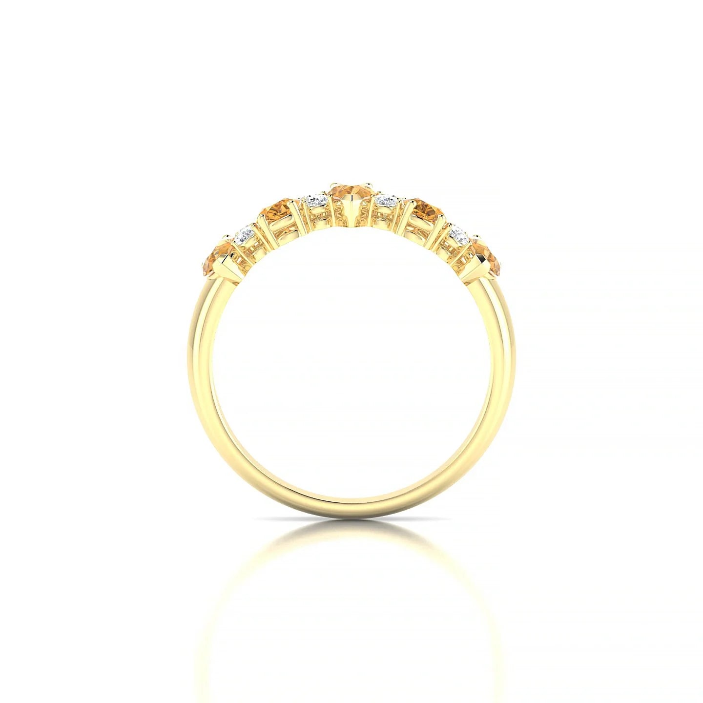 Eminence | 18k Yellow Gold 5 x 3 mm Pear Citrine Ring