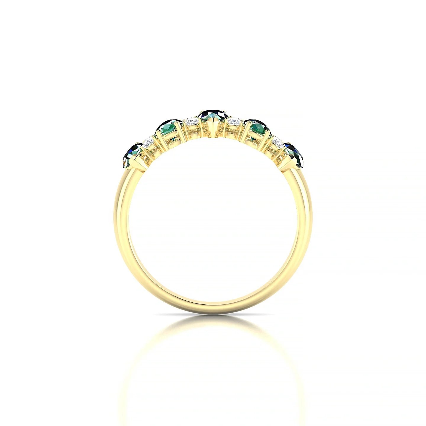 Eminence | 18k Yellow Gold 5 x 3 mm Pear Emerald Ring