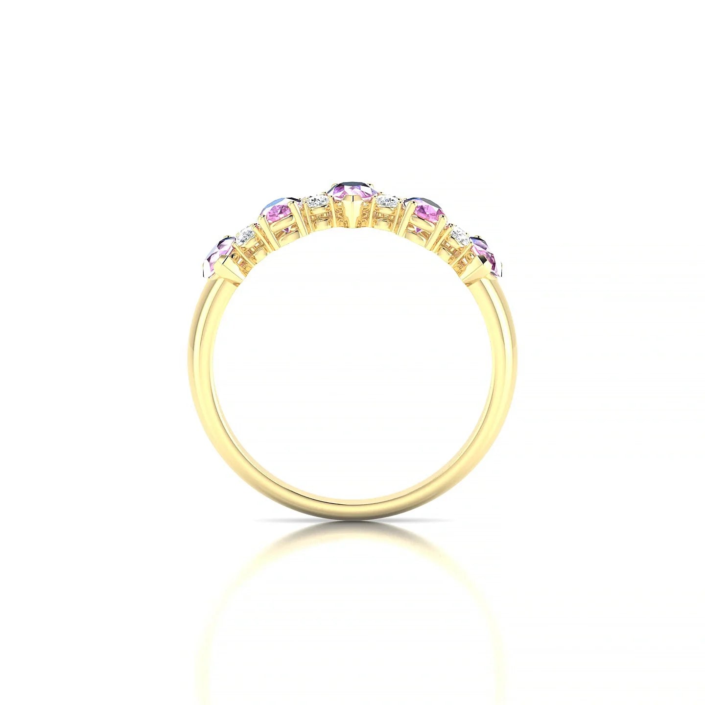 Eminence | 18k Yellow Gold 5 x 3 mm Pear Pink Sapphire Ring