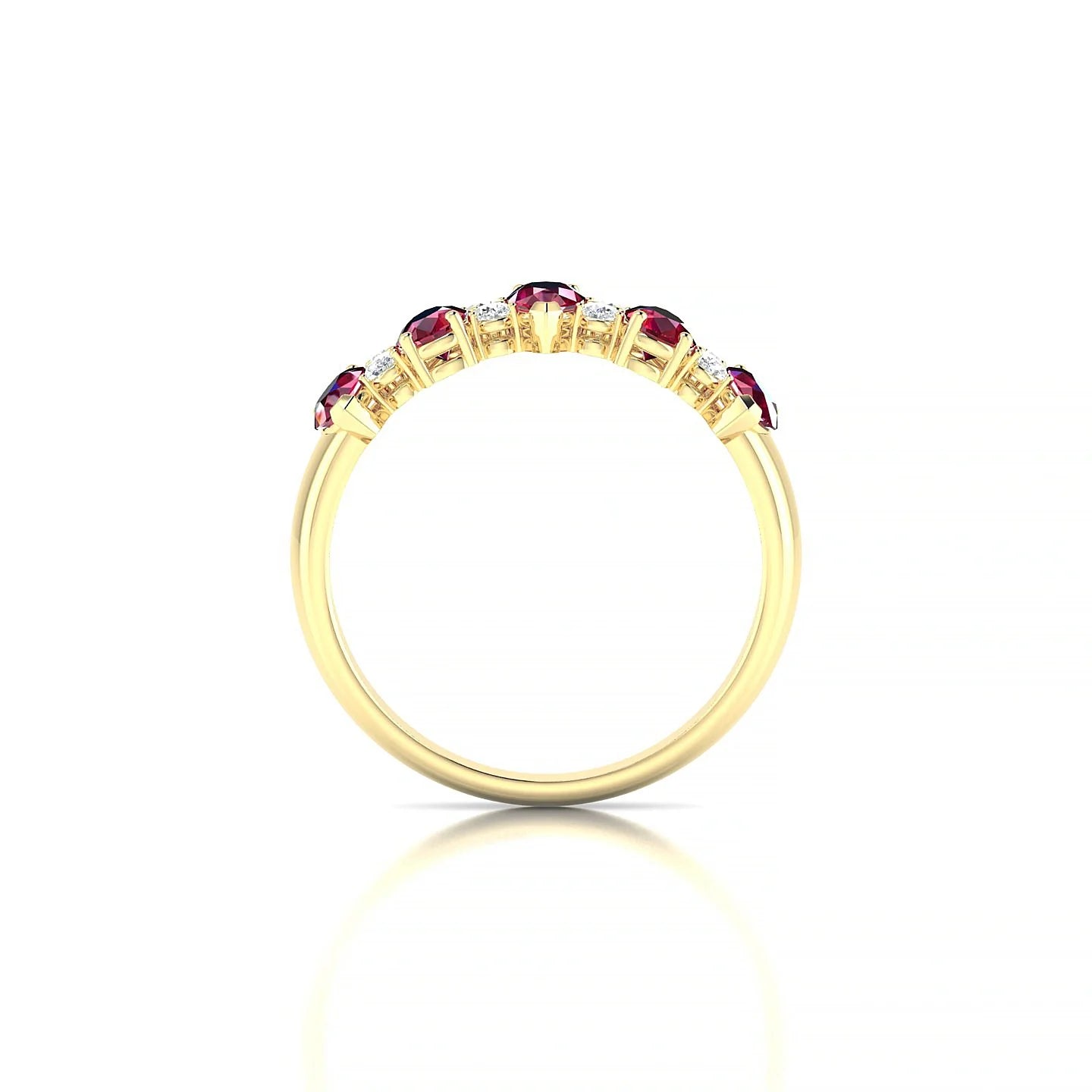 Eminence | 18k Yellow Gold 5 x 3 mm Pear Ruby Ring