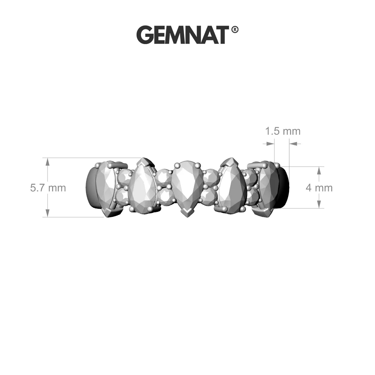 Eminence | 18k Yellow Gold 5 x 3 mm Pear Amethyst Ring