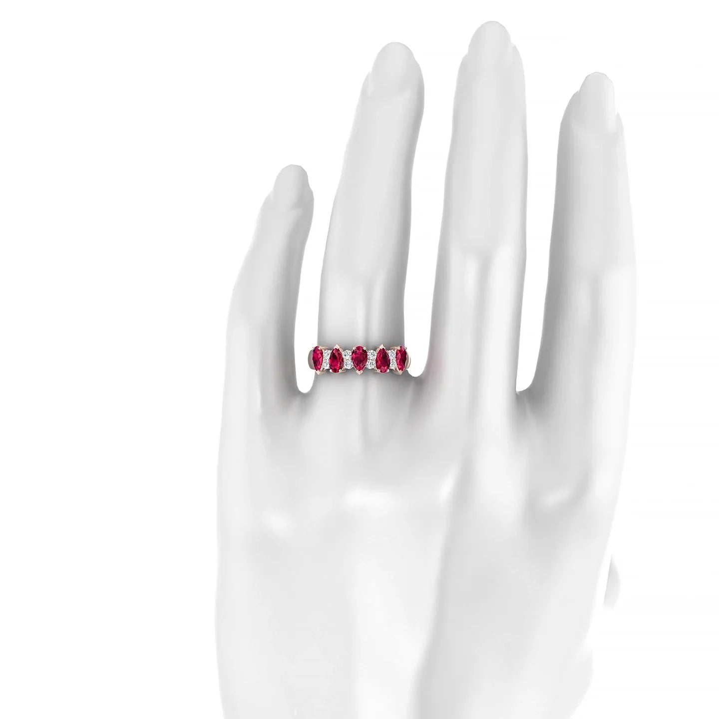 Eminence | 18k Rose Gold 5 x 3 mm Pear Ruby Ring
