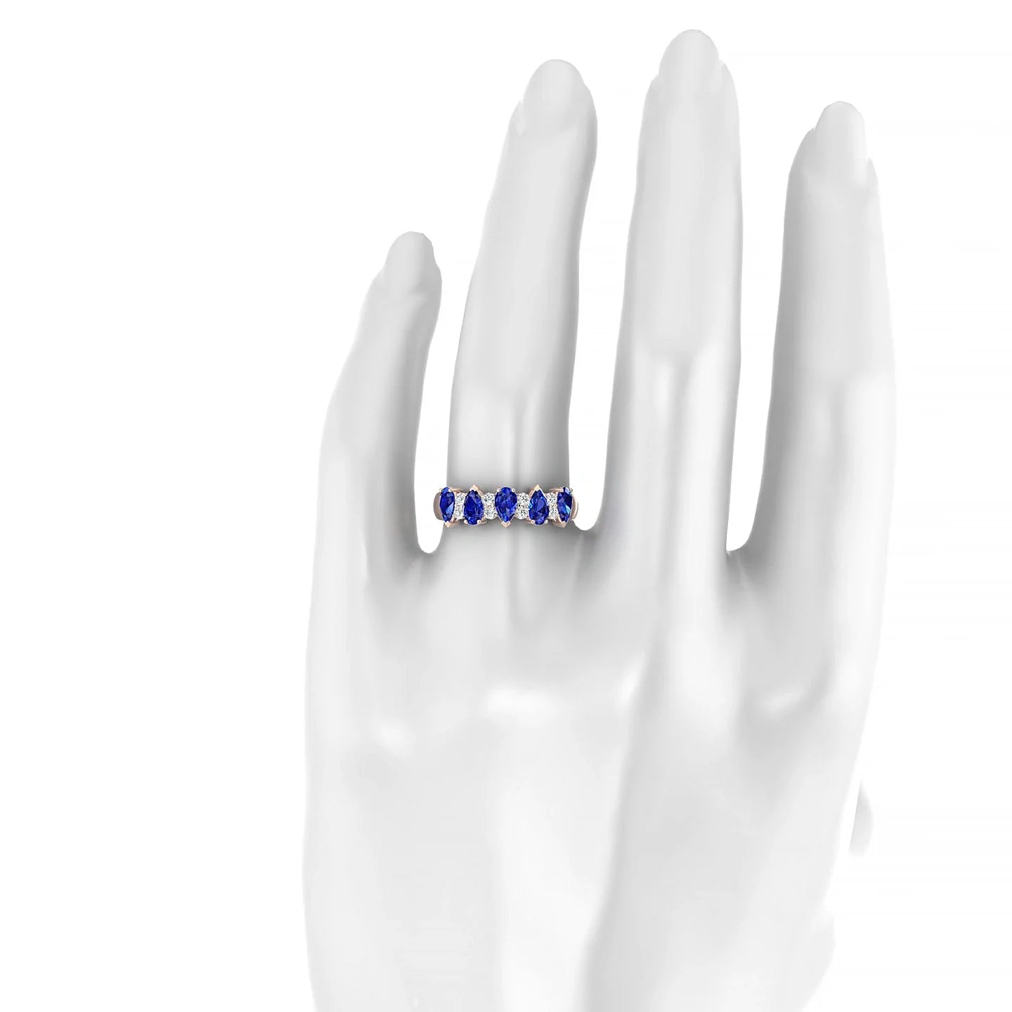 Eminence | 18k Rose Gold 5 x 3 mm Pear Sapphire Ring