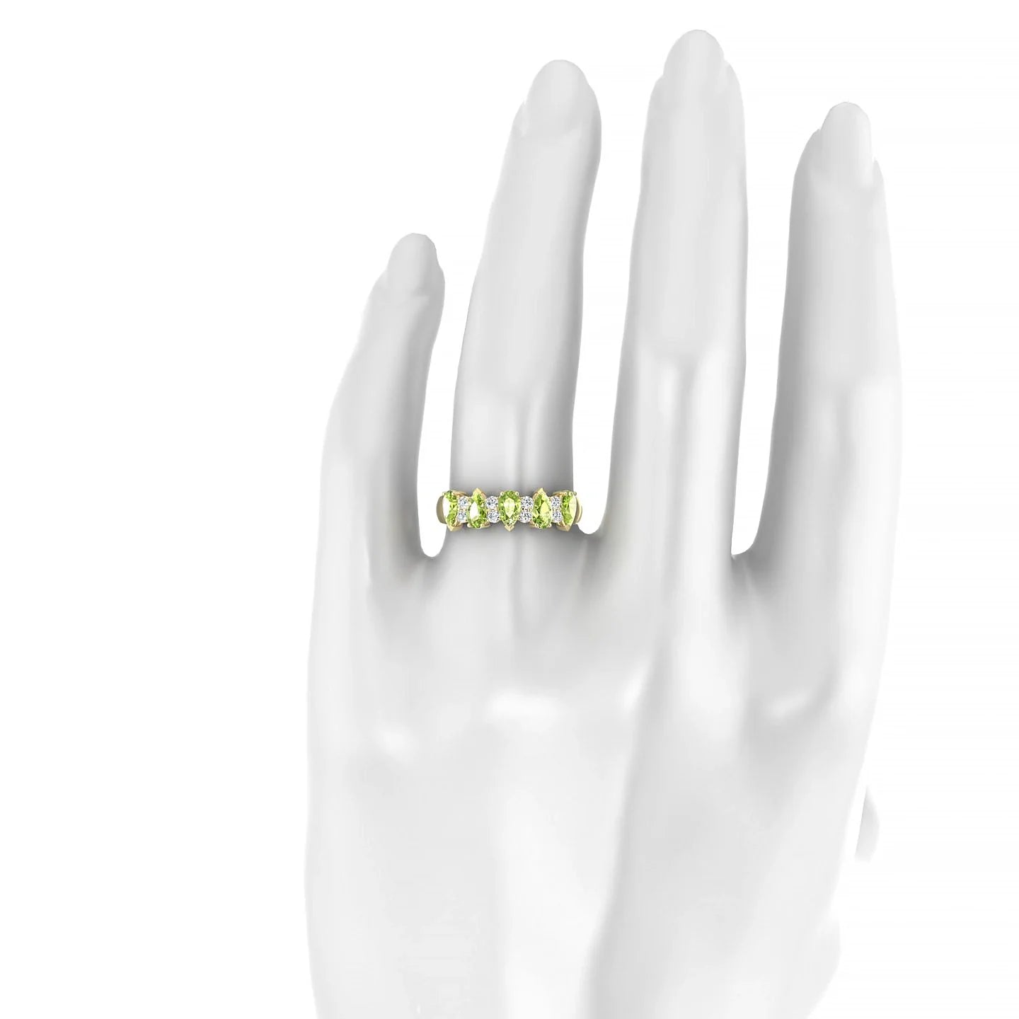 Eminence | 18k Yellow Gold 5 x 3 mm Pear Peridot Ring