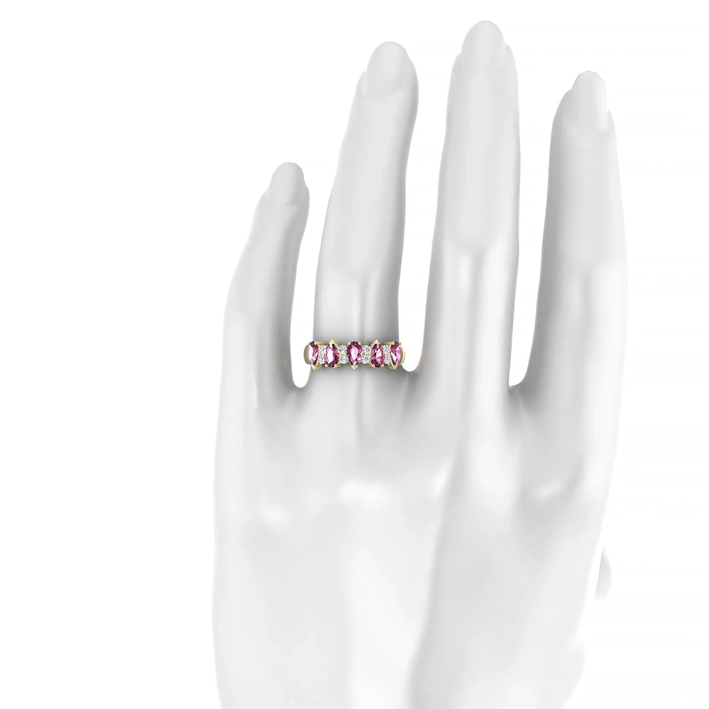 Eminence | 18k Yellow Gold 5 x 3 mm Pear Rhodolite Ring