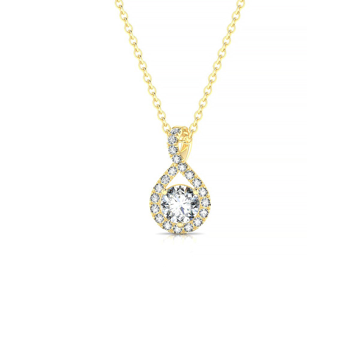 Essence | 18k Yellow Gold 4.2 mm Round Diamond Pendant
