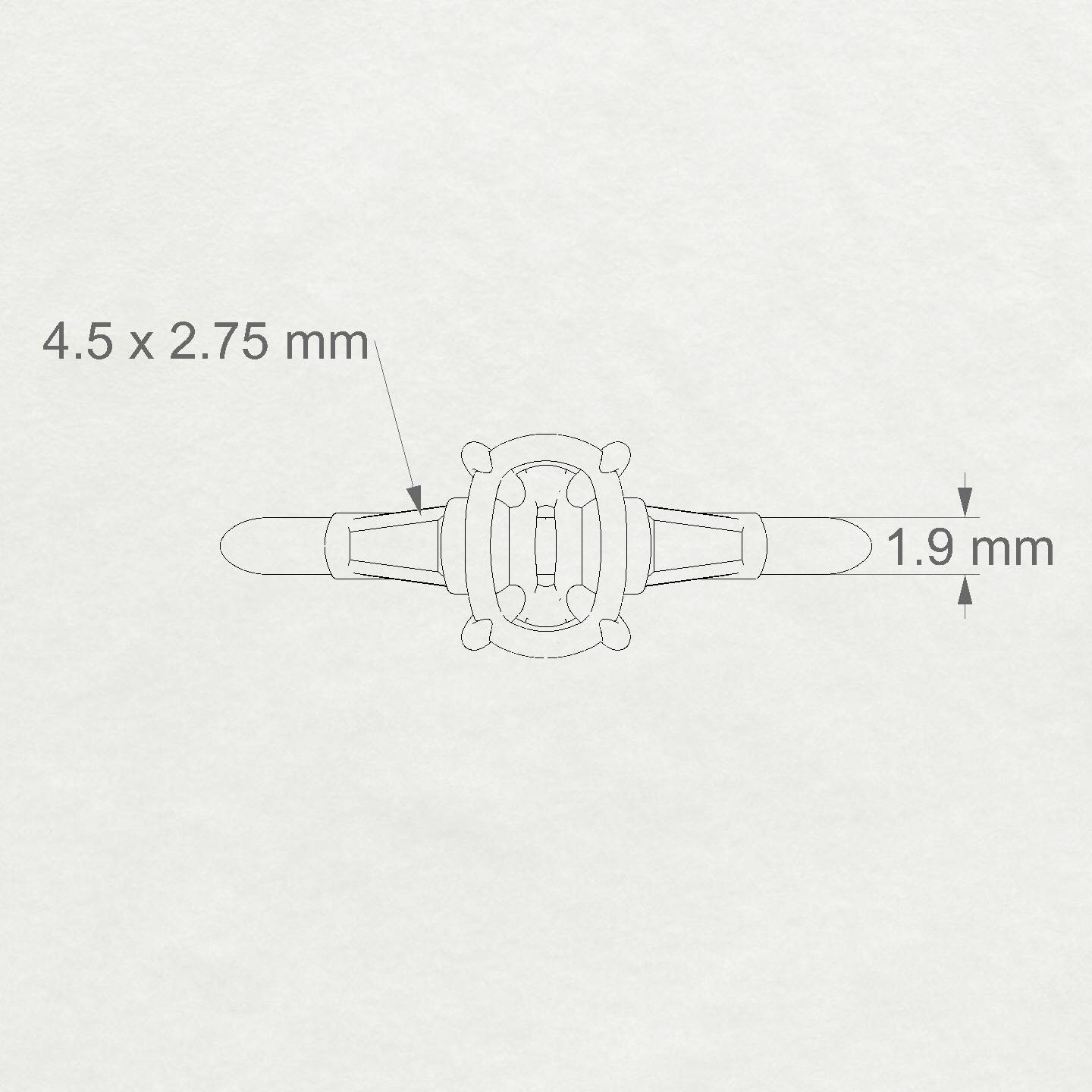 Everlasting Cushion 1-1.99 ct | 18k Rose Gold Side Stones Ring