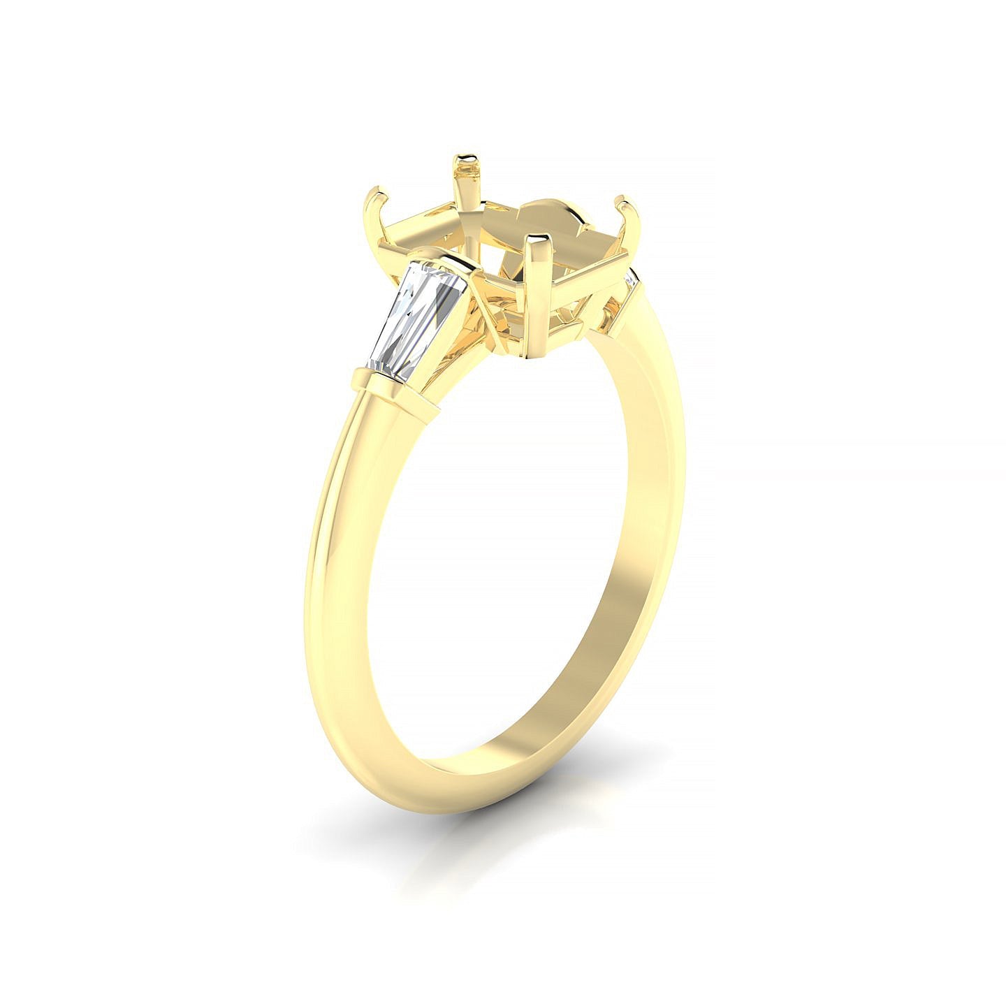 Everlasting Emerald 2-2.99 ct | 18k Yellow Gold Side Stones Ring