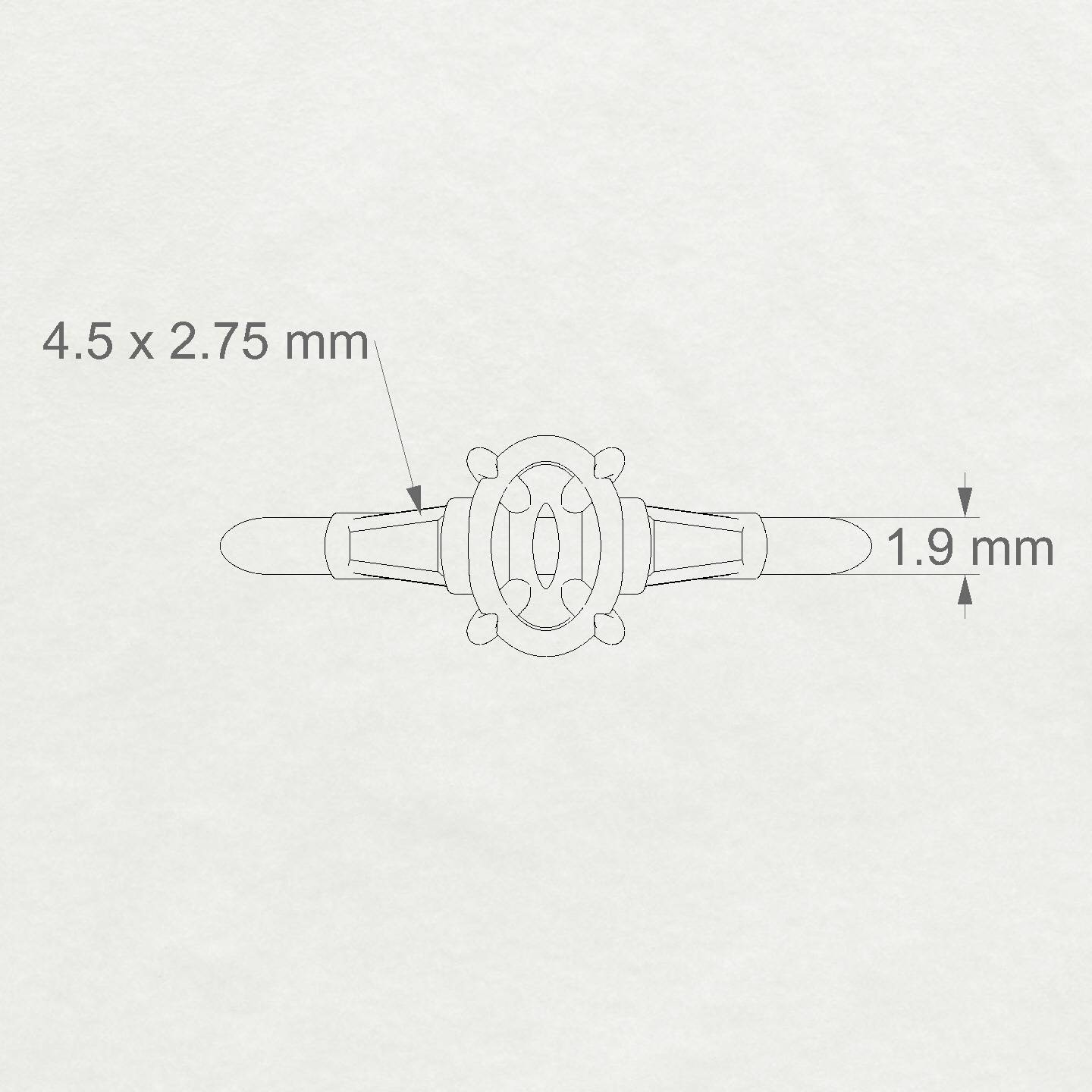 Everlasting Oval 1-1.99 ct | 18k Rose Gold Side Stones Ring