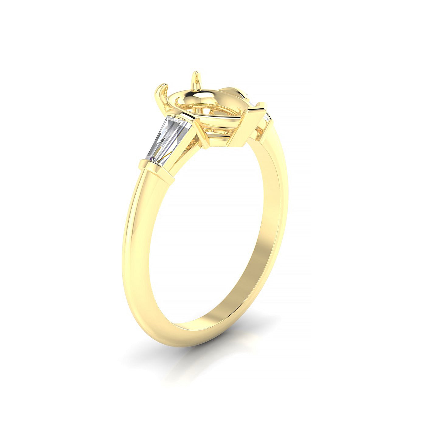 Everlasting Pear 2-2.99 ct | 18k Yellow Gold Side Stones Ring