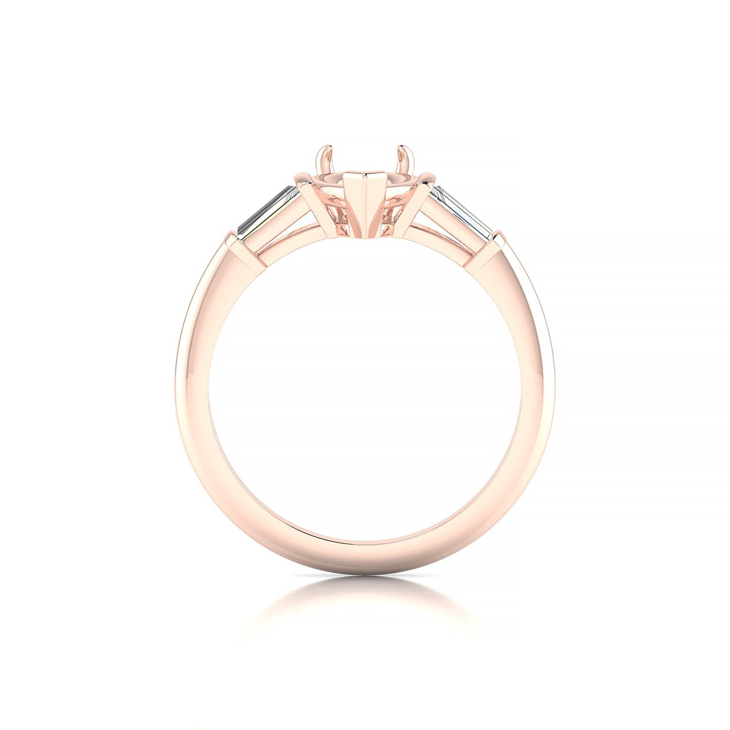 Everlasting Pear 2-2.99 ct | 18k Rose Gold Side Stones Ring