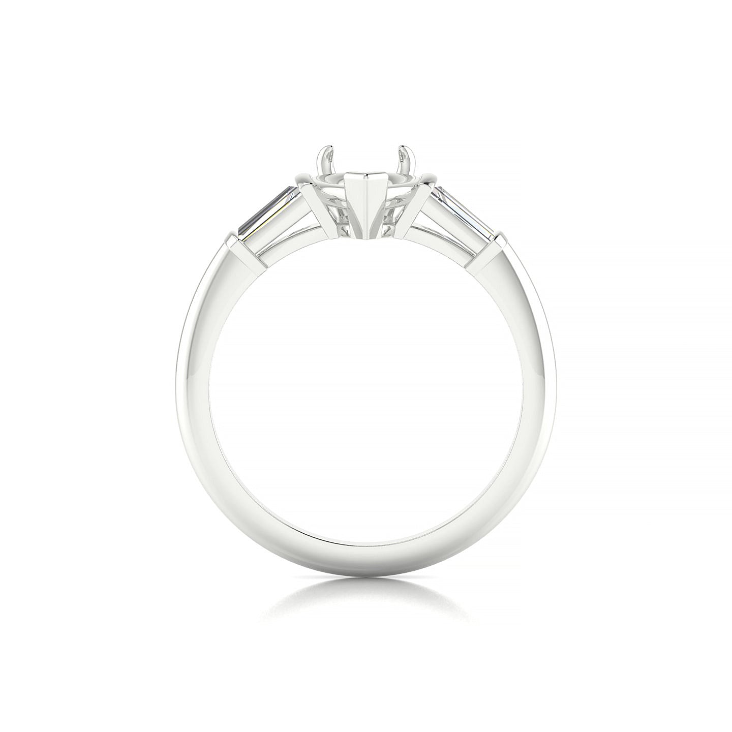 Everlasting Pear 2-2.99 ct | 18k White Gold Side Stones Ring