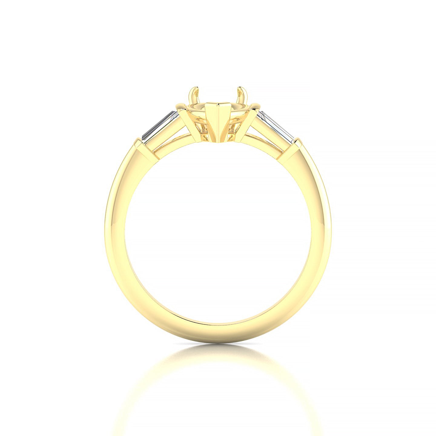 Everlasting Pear 2-2.99 ct | 18k Yellow Gold Side Stones Ring