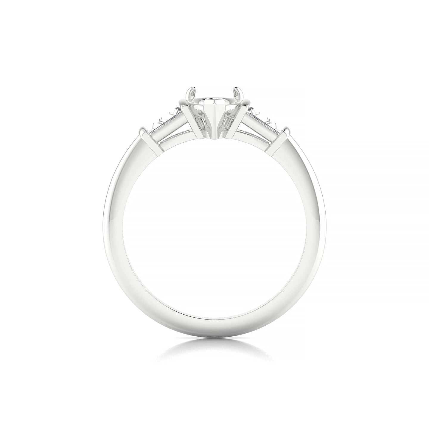 Everlasting Pear 1-1.99 ct | 18k White Gold Side Stones Ring