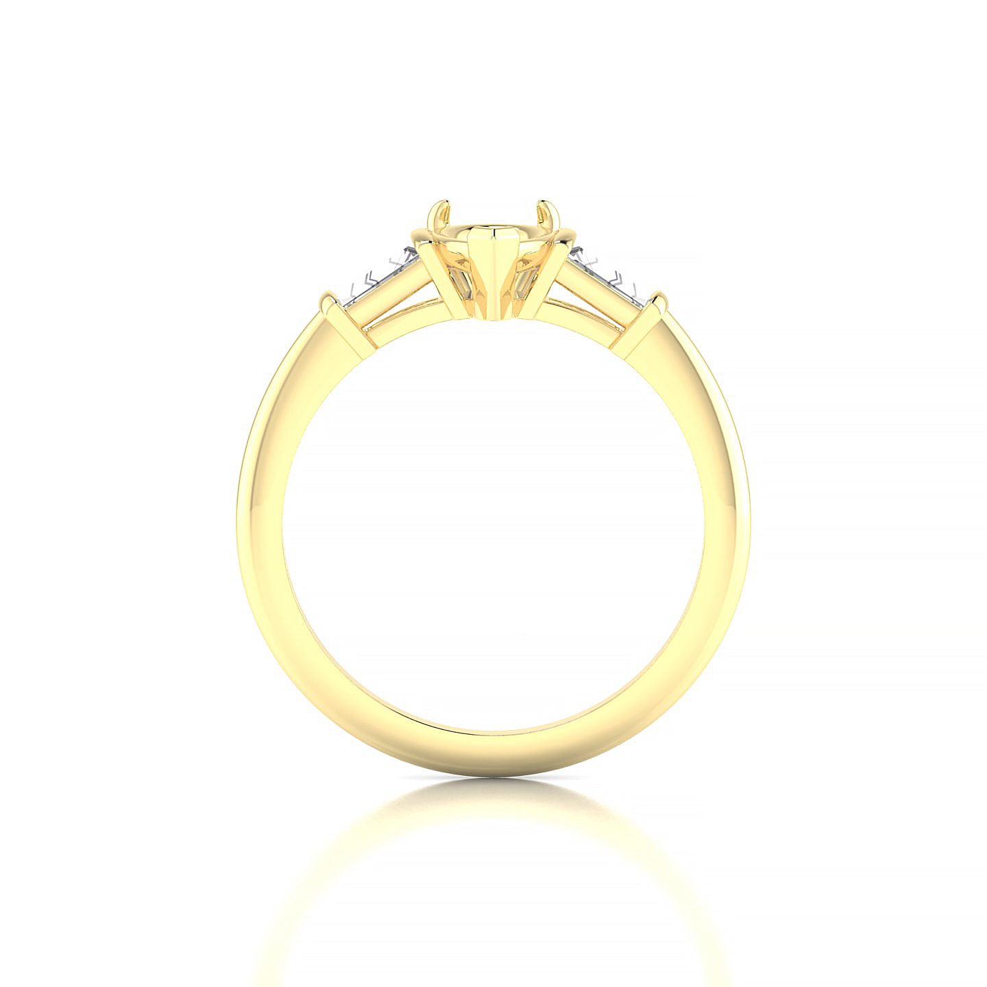 Everlasting Pear 1-1.99 ct | 18k Yellow Gold Side Stones Ring