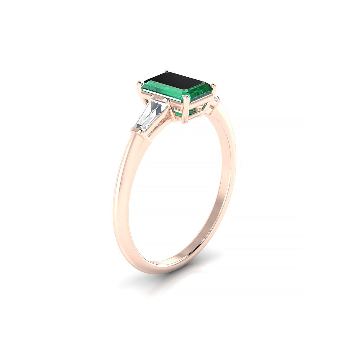 Everlasting | 18k Rose Gold 7 x 5 mm Emerald Emerald Ring