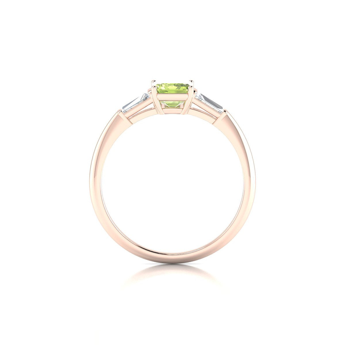 Everlasting | 18k Rose Gold 7 x 5 mm Emerald Peridot Ring