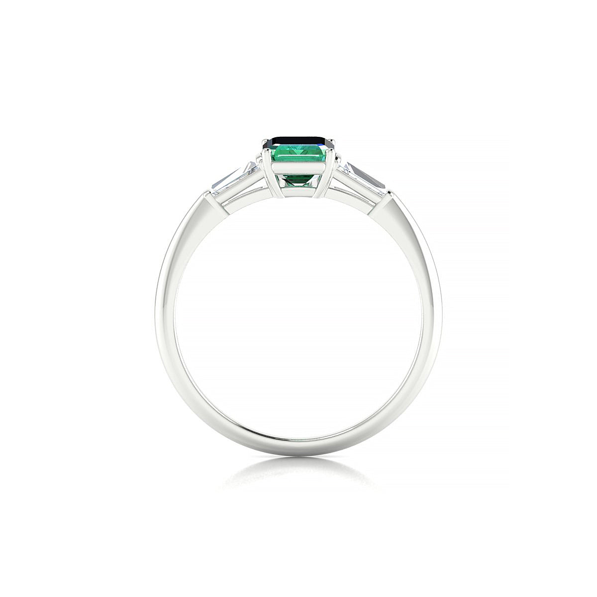 Everlasting | 18k White Gold 7 x 5 mm Emerald Emerald Ring