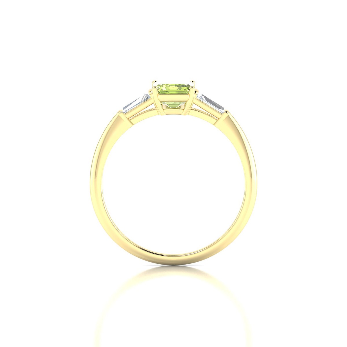 Everlasting | 18k Yellow Gold 7 x 5 mm Emerald Peridot Ring