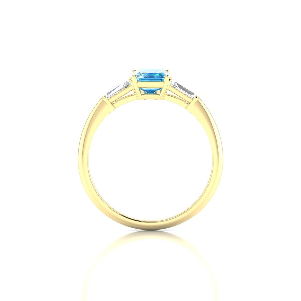 Everlasting | 18k Yellow Gold 7 x 5 mm Emerald Topaz Ring