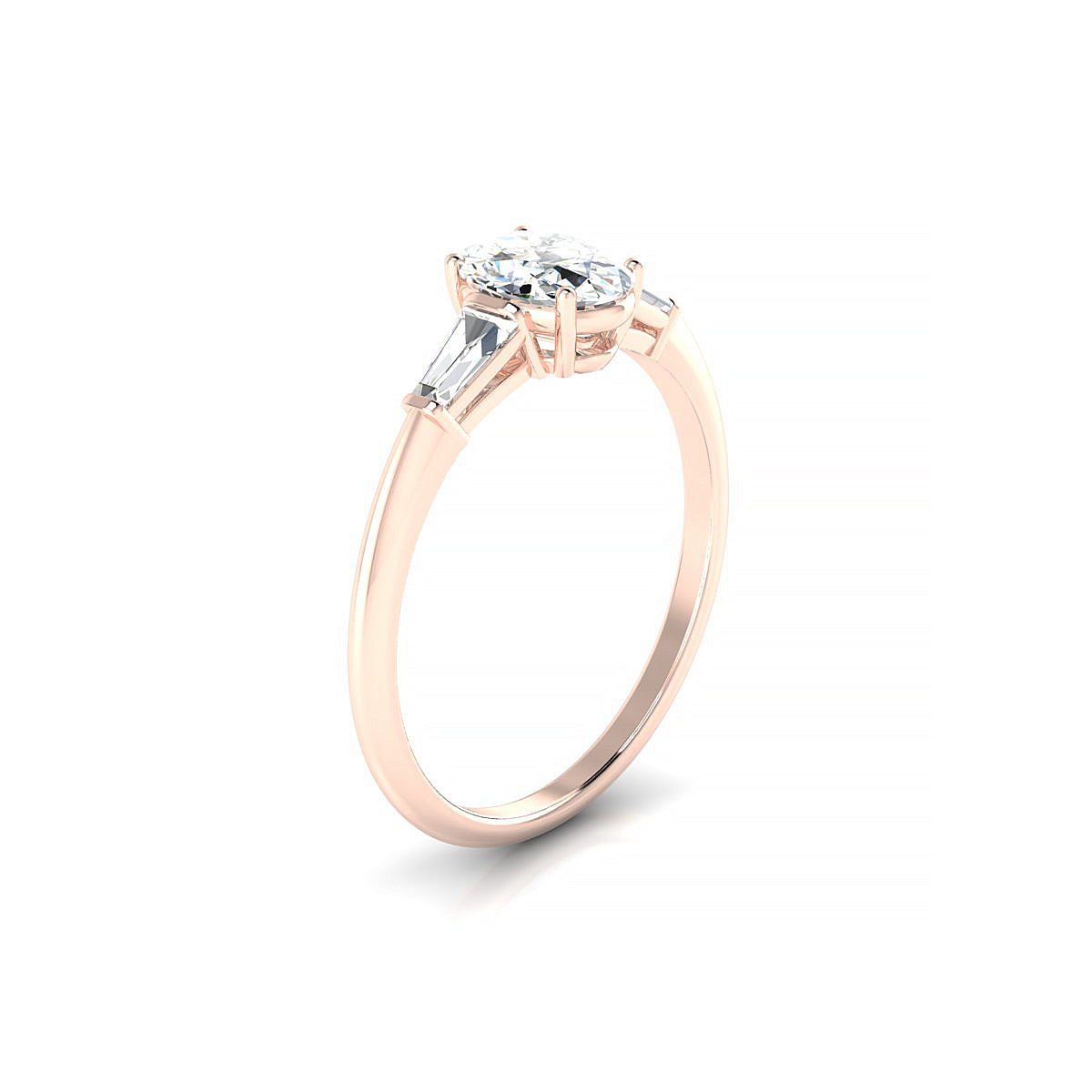 Everlasting | 18k Rose Gold 7 x 5 mm Oval Diamond Ring