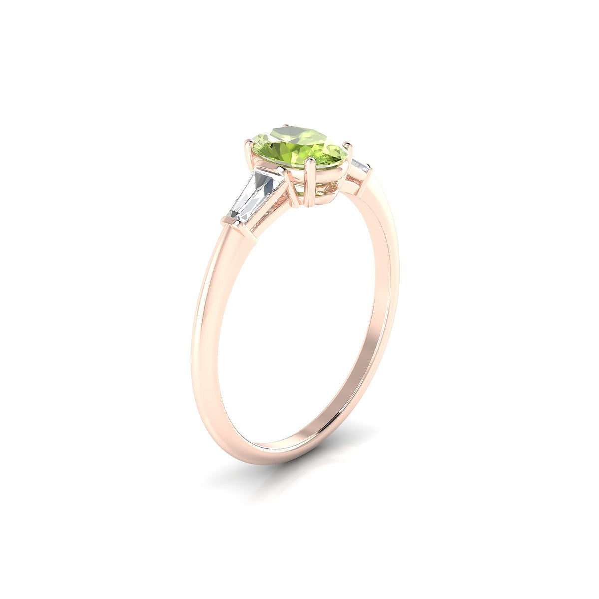 Everlasting | 18k Rose Gold 7 x 5 mm Oval Peridot Ring