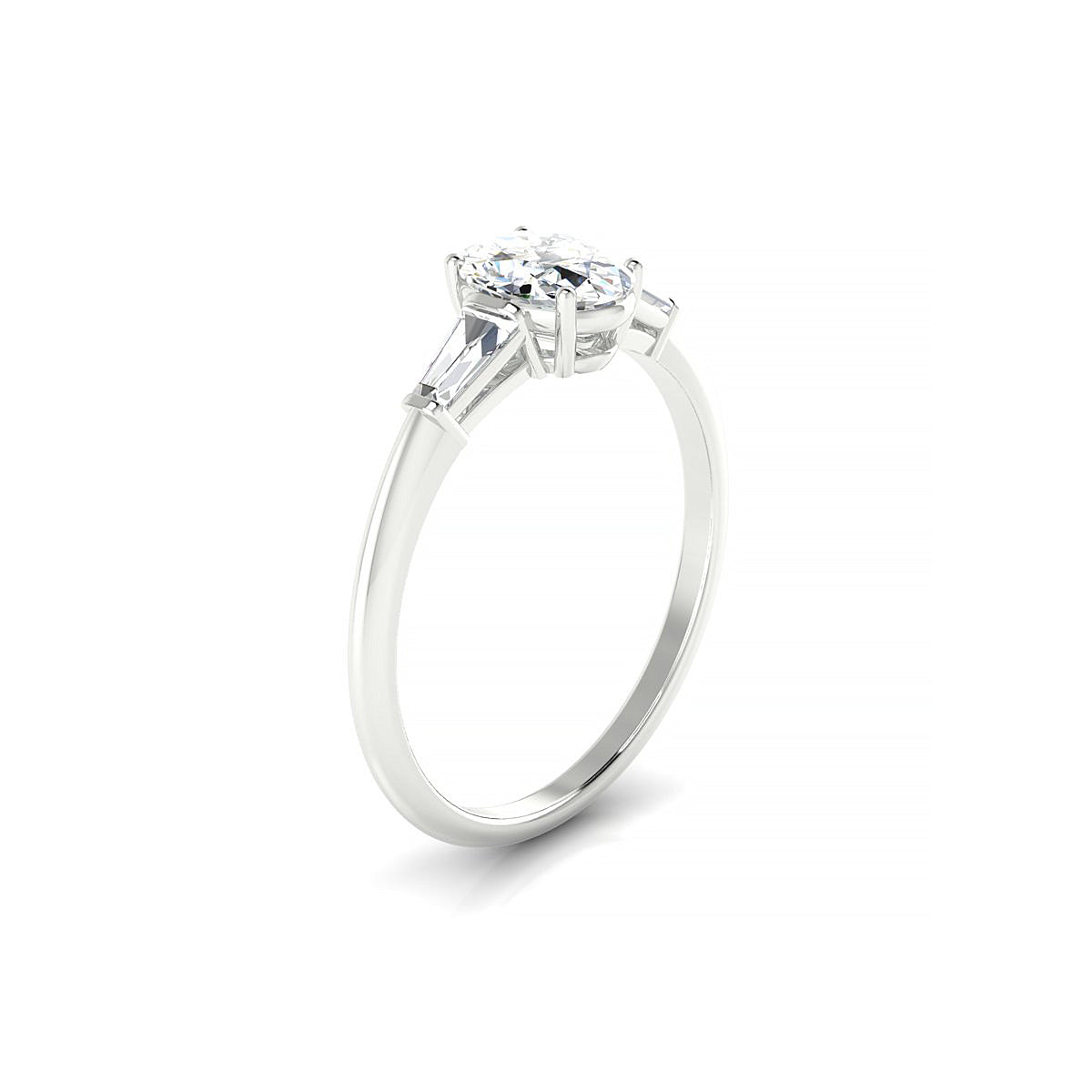 Everlasting | 18k White Gold 7 x 5 mm Oval Diamond Ring