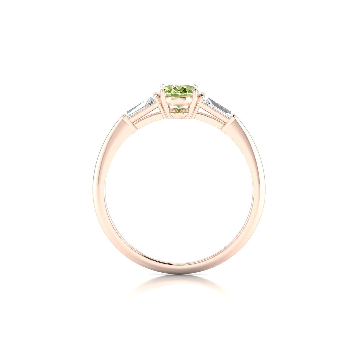 Everlasting | 18k Rose Gold 7 x 5 mm Oval Peridot Ring