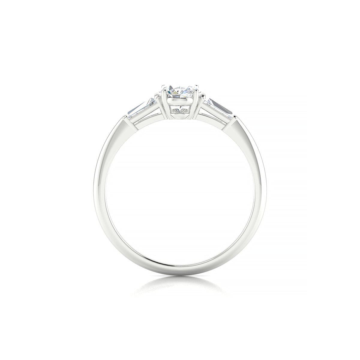 Everlasting | 18k White Gold 7 x 5 mm Oval Diamond Ring