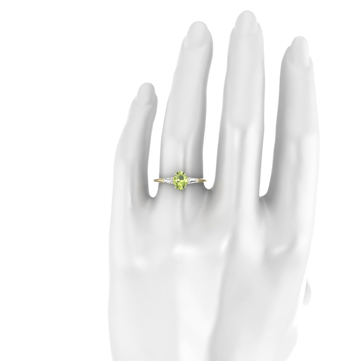 Everlasting | 18k Yellow Gold 7 x 5 mm Oval Peridot Ring
