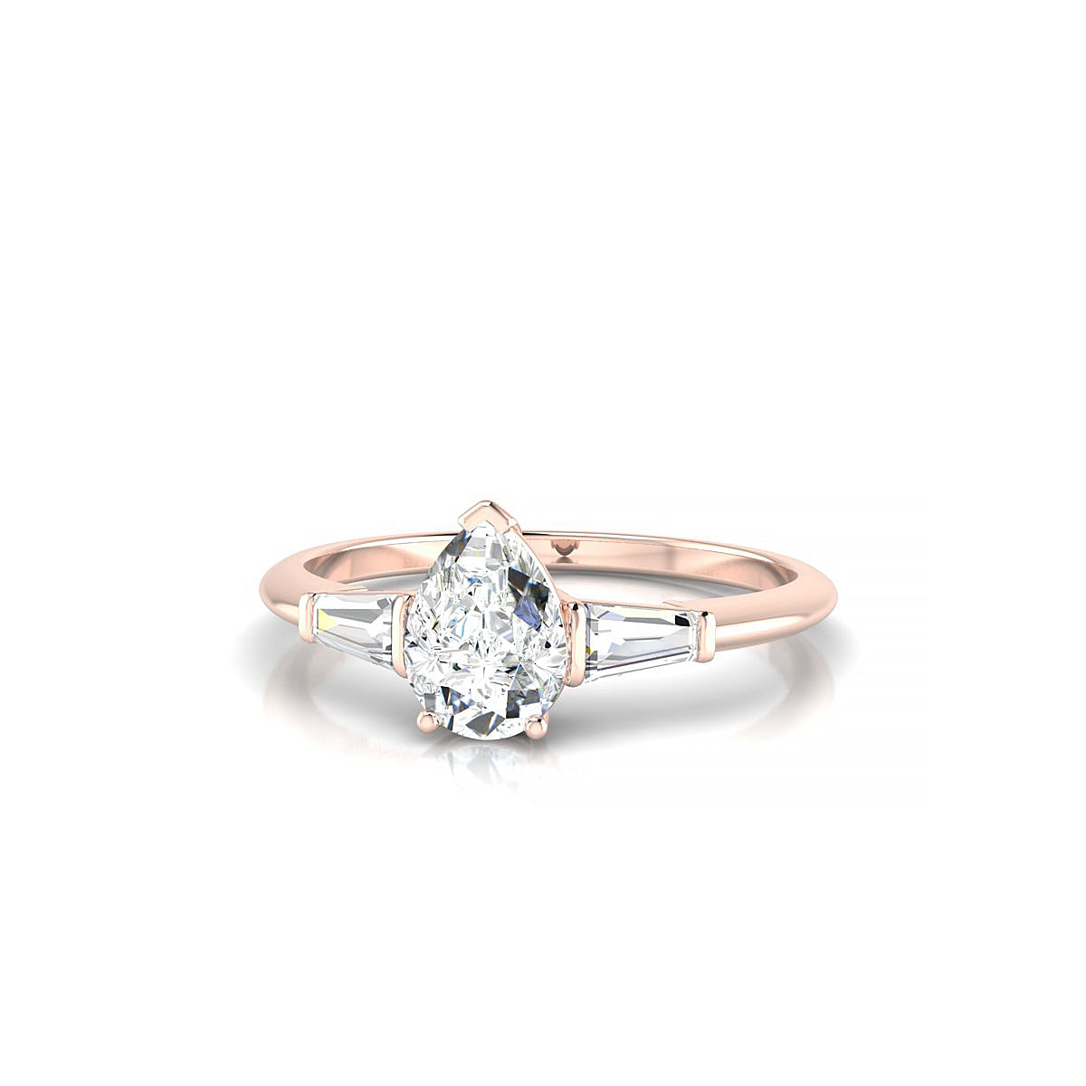 Everlasting | 18k Rose Gold 7 x 5 mm Pear Diamond Ring