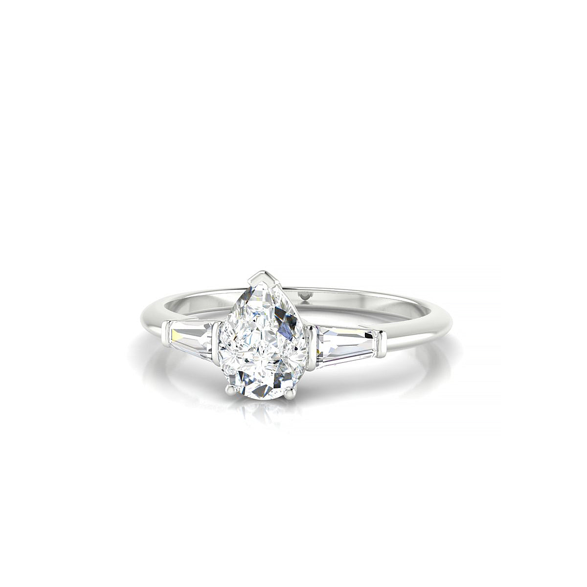 Everlasting | 18k White Gold 7 x 5 mm Pear Diamond Ring