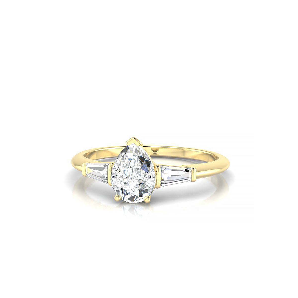 Everlasting | 18k Yellow Gold 7 x 5 mm Pear Diamond Ring