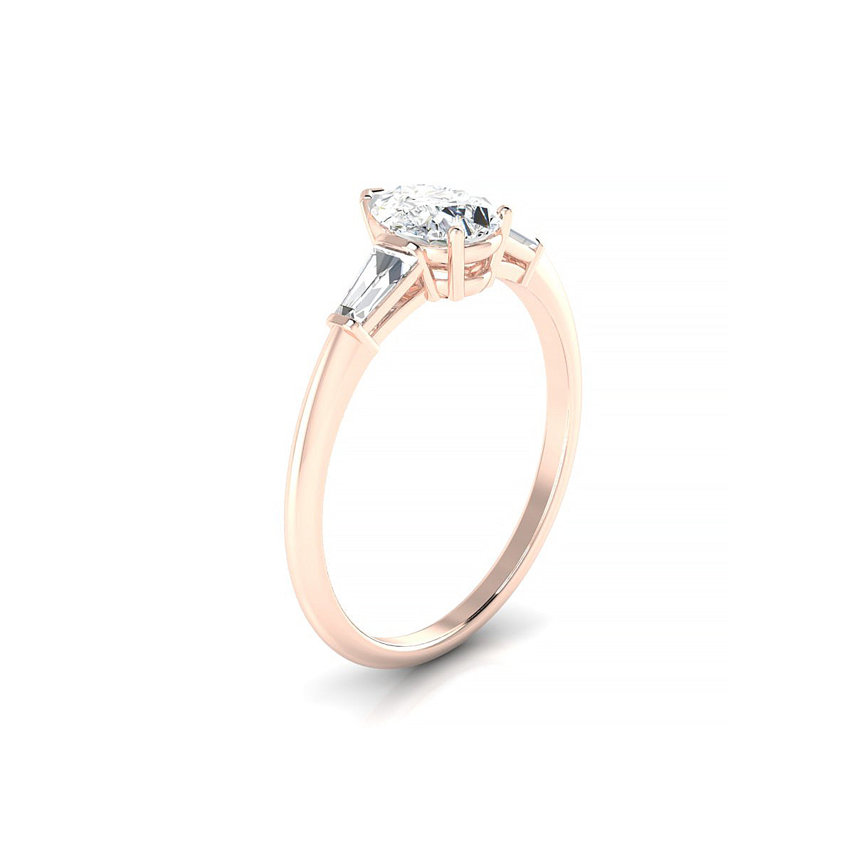 Everlasting | 18k Rose Gold 7 x 5 mm Pear Diamond Ring