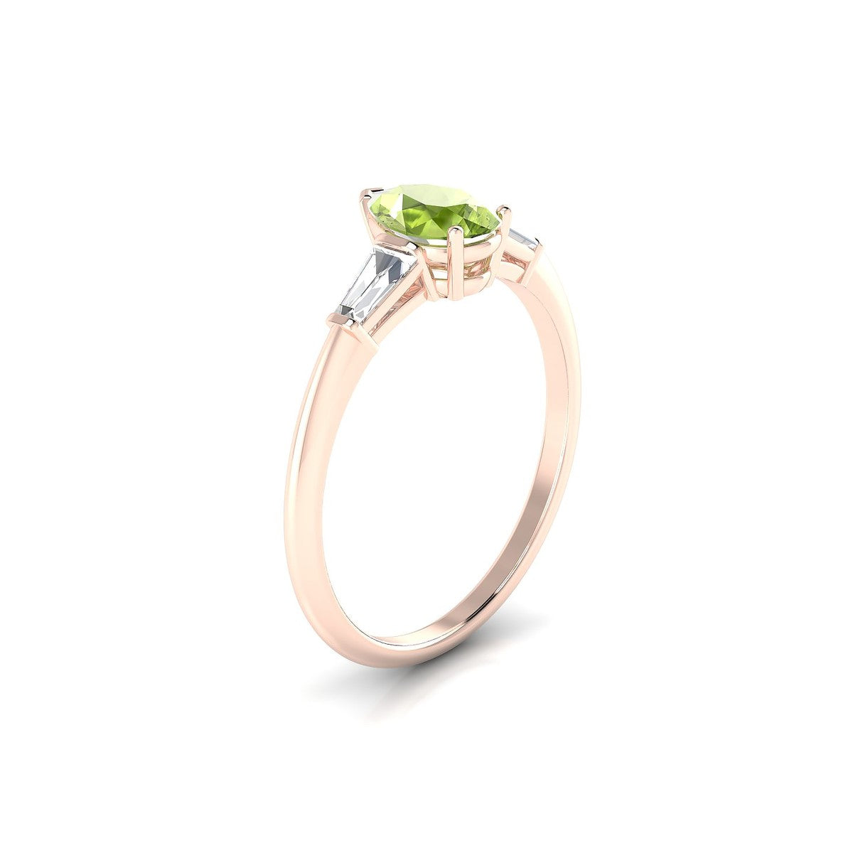 Everlasting | 18k Rose Gold 7 x 5 mm Pear Peridot Ring