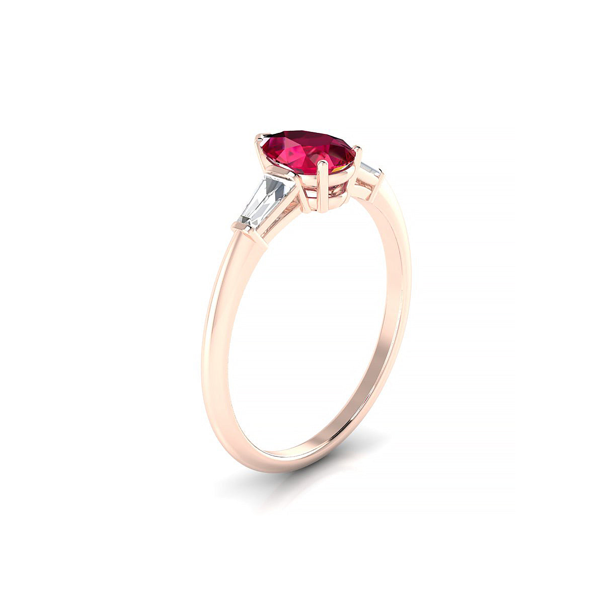 Everlasting | 18k Rose Gold 7 x 5 mm Pear Ruby Ring