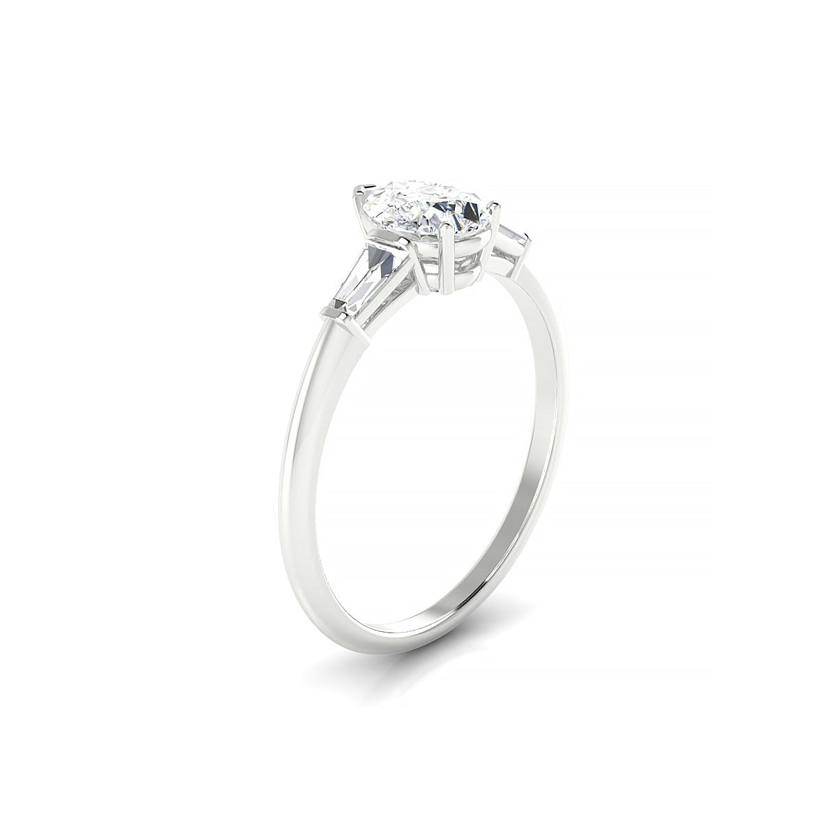 Everlasting | 18k White Gold 7 x 5 mm Pear Diamond Ring