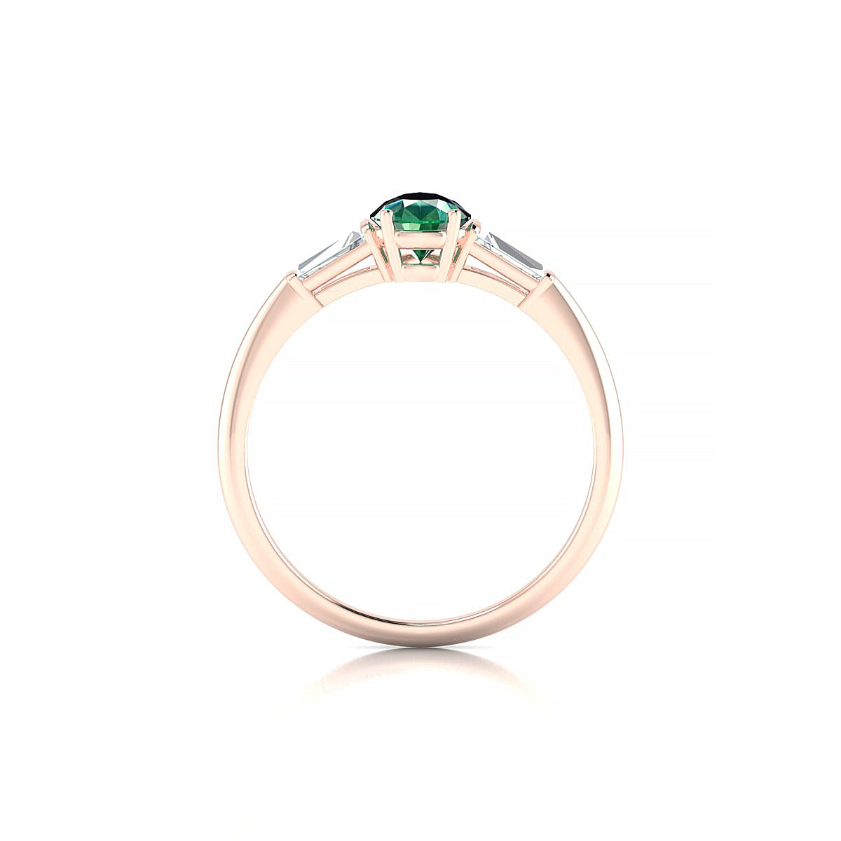Everlasting | 18k Rose Gold 7 x 5 mm Pear Emerald Ring