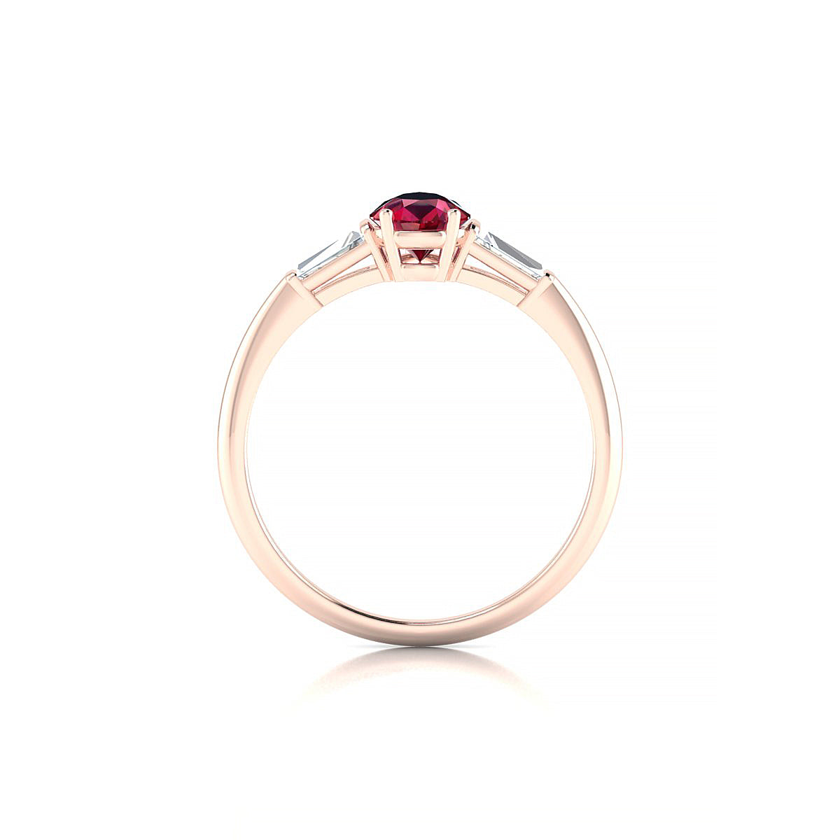 Everlasting | 18k Rose Gold 7 x 5 mm Pear Ruby Ring