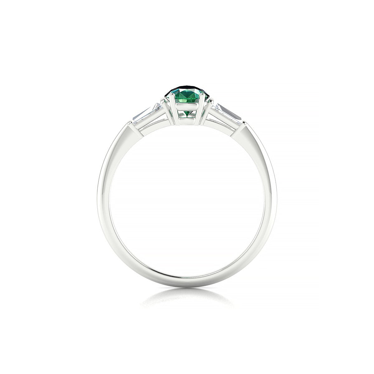 Everlasting | 18k White Gold 7 x 5 mm Pear Emerald Ring