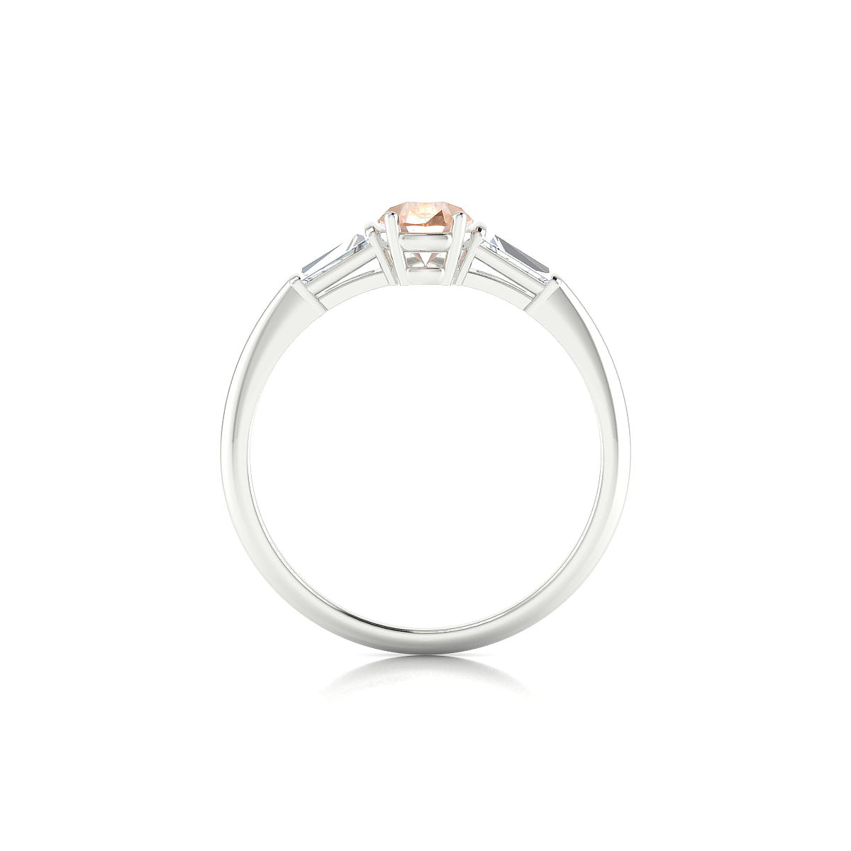 Everlasting | 18k White Gold 7 x 5 mm Pear Morganite Ring