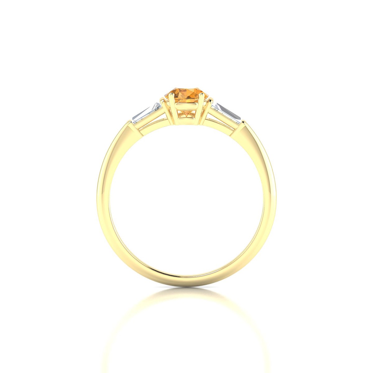 Everlasting | 18k Yellow Gold 7 x 5 mm Pear Citrine Ring