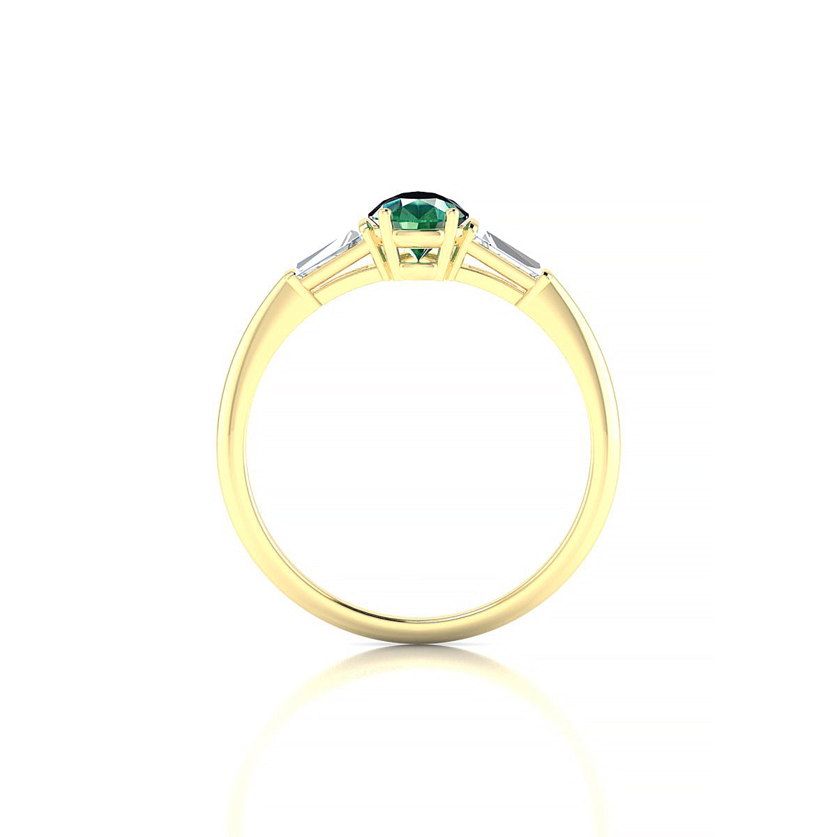 Everlasting | 18k Yellow Gold 7 x 5 mm Pear Emerald Ring